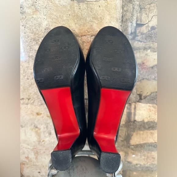 Black Mary Jane Heels with Red Soles - Picture 4 of 7